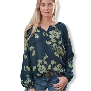 Sundance Silk In Bloom Print Floral Top 100% Silk